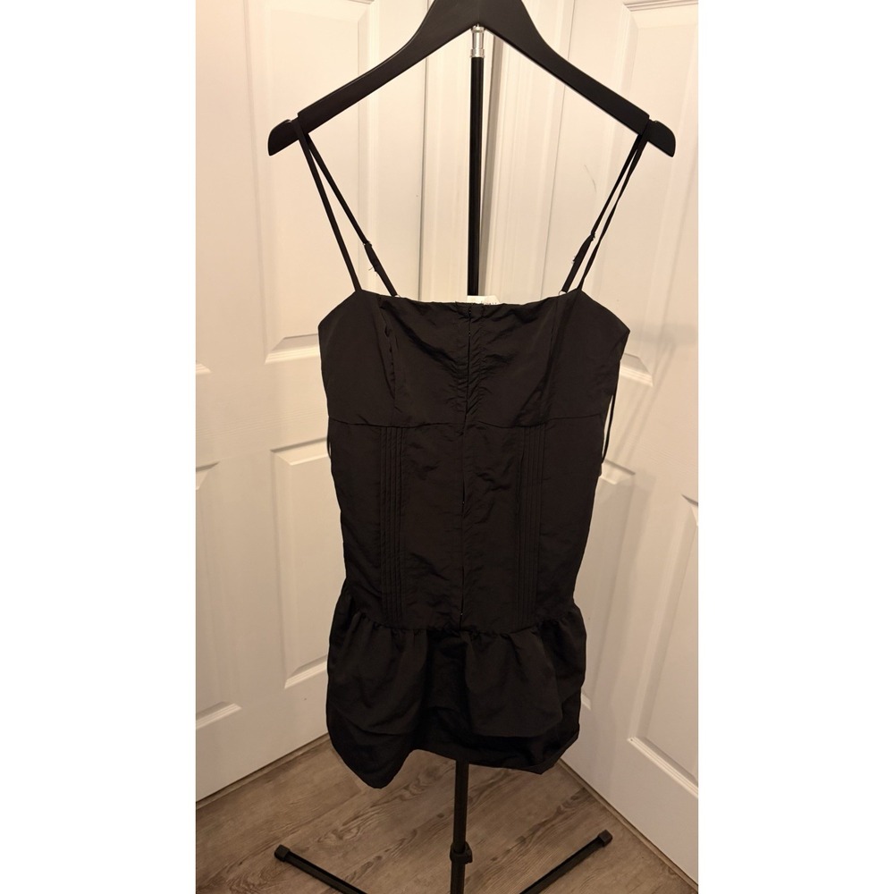 NWT Mixed Threads LA Black Corset Bubble Hem Mini Dress XL Night Out LBD Gameday
